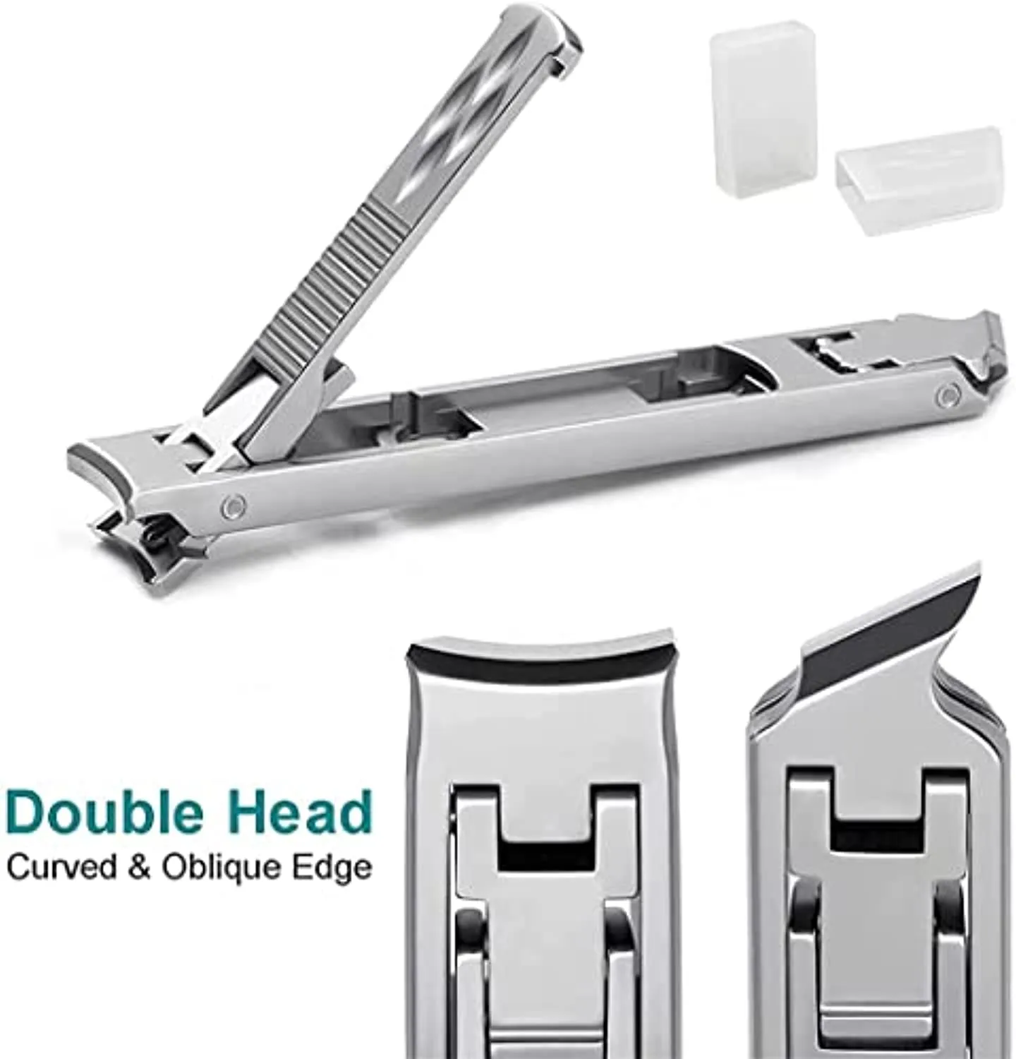 MODENCOOK Foldable Double-Ended Nail Clipper Tool,Anti Splash High Grade Nail Clipper