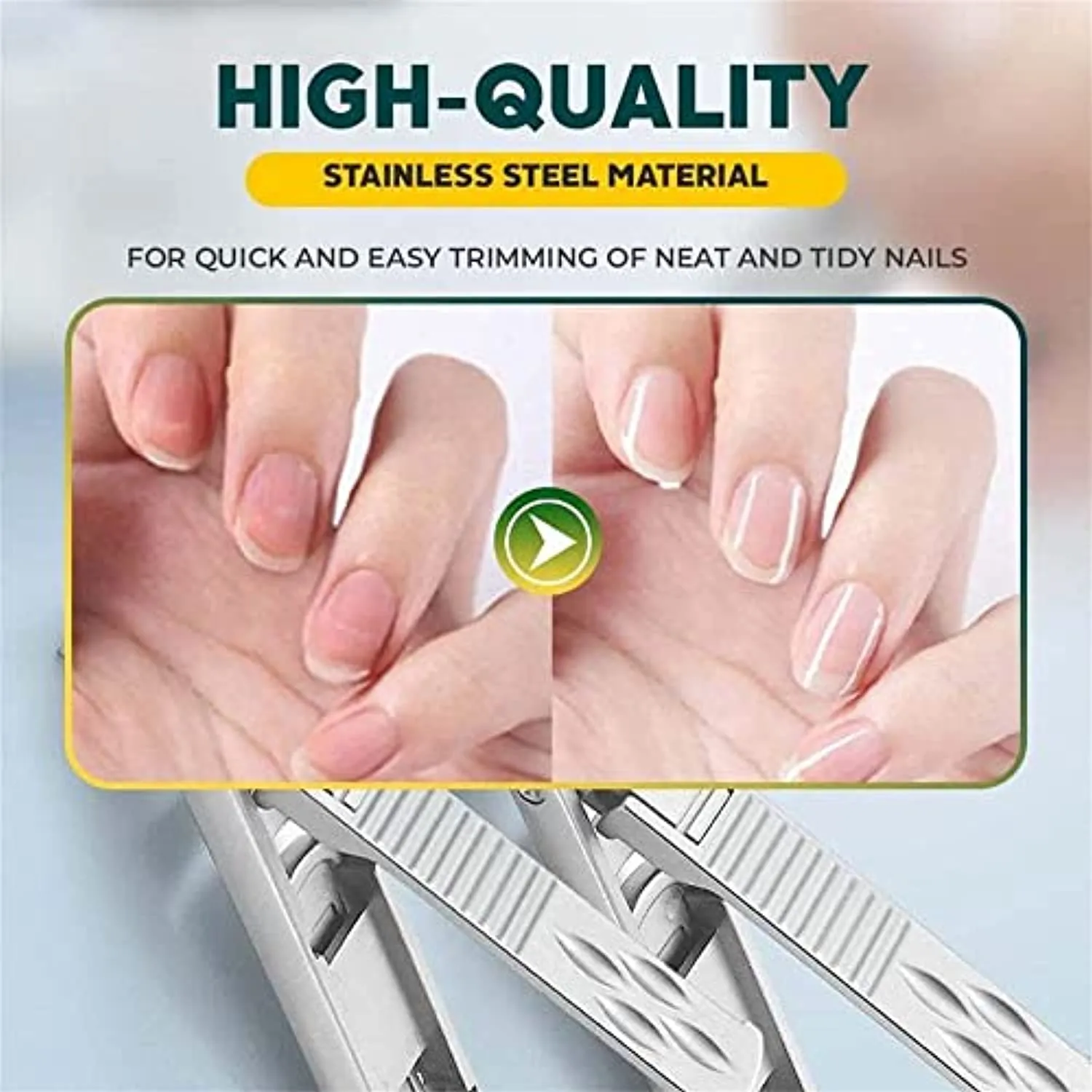 MODENCOOK Foldable Double-Ended Nail Clipper Tool,Anti Splash High Grade Nail Clipper