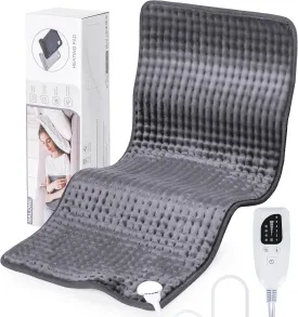 NALONE Extra Large Heating Pad for Back Pain Relief, 10FT Cord Heating Pads for Neck, XXXL Portable Electric Heated Pad, 6 Levels, Auto Shut-Off, Christmas Gifts for Women Men,17" x 33" Grey