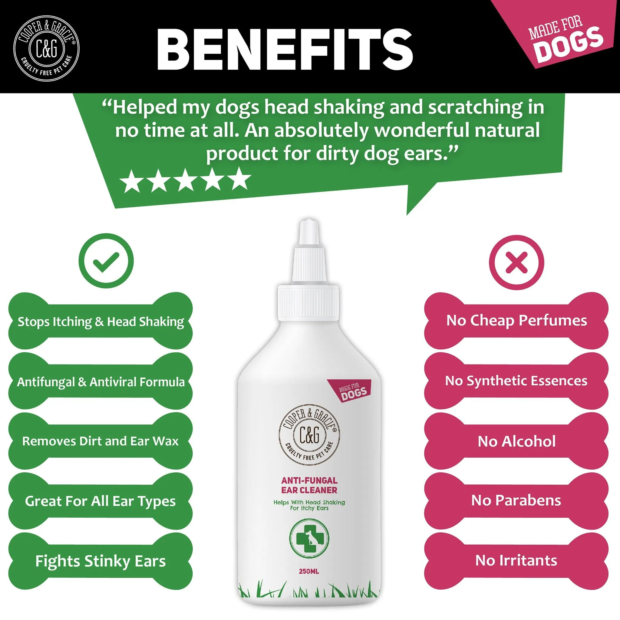 Natural Ear Cleaner for Dogs