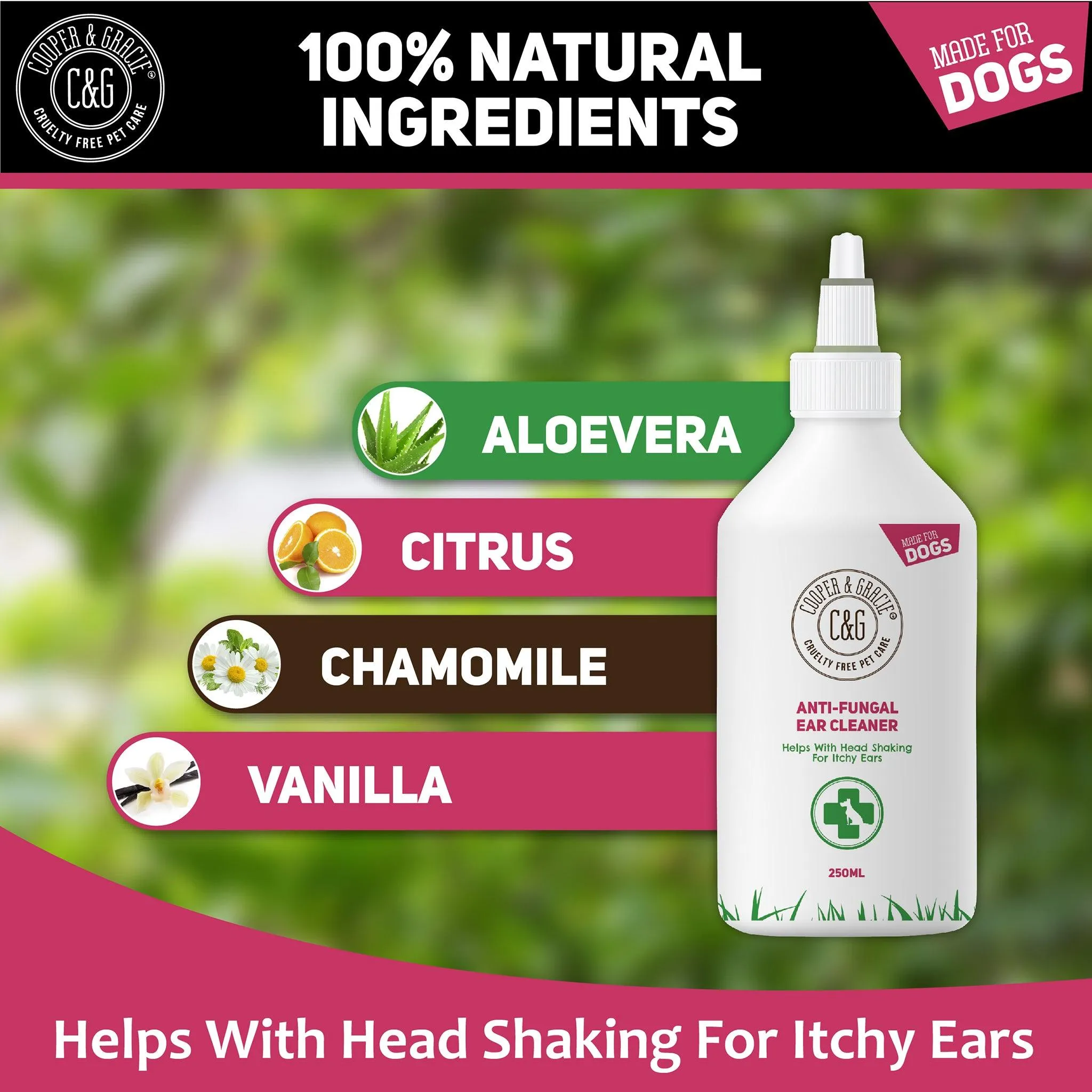 Natural Ear Cleaner for Dogs