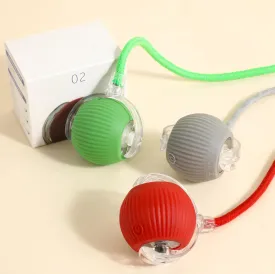 New 3Pack Automatic Rolling Cat Ball Toys - Interactive 360 Kitten Play Toy for Indoor Cats (Red, Grey, Green)