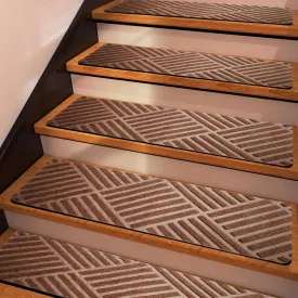 Non Slip Stair Treads for Wooden Steps Indoor15 Pack 8" x 30" Non Slip Carpet Stair Treads with Reusable Adhesive Rubber BackingStaircase Step Treads Carpet Treads for Kids Elders and Pets