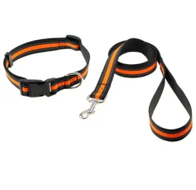 Nylon reflective traction rope collar set