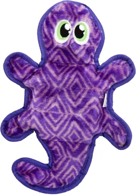 Outward Hound Durablez Stuffing-Free Squeaky Interactive Dog Toy, Tough Plush, Gecko, Purple, Medium