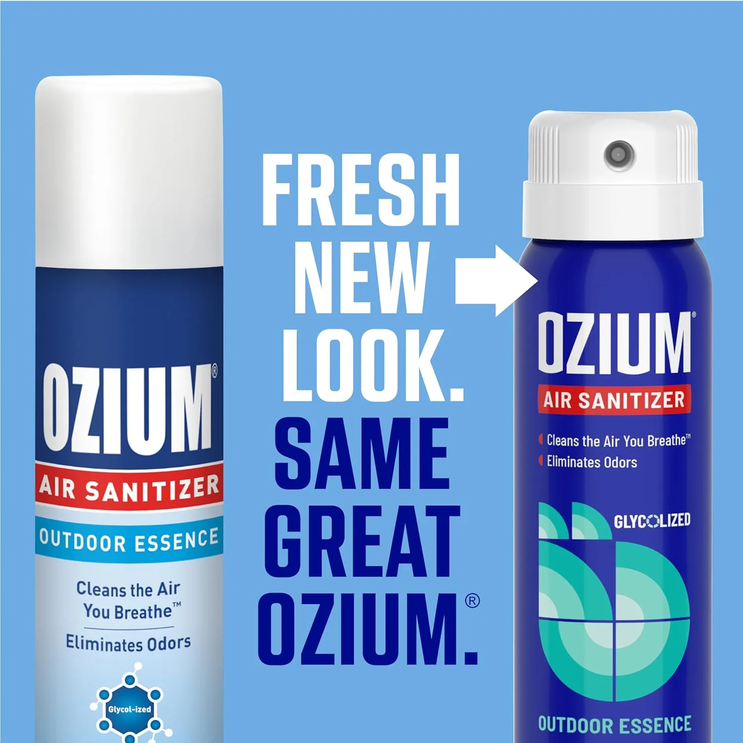 Ozium 3.5 Oz. Air Sanitizer & Odor Eliminator for Homes, Cars, Offices and More, Outdoor Essence Scent, 2 Pack