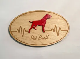 Pit Bull 3D Heartbeat Magnet