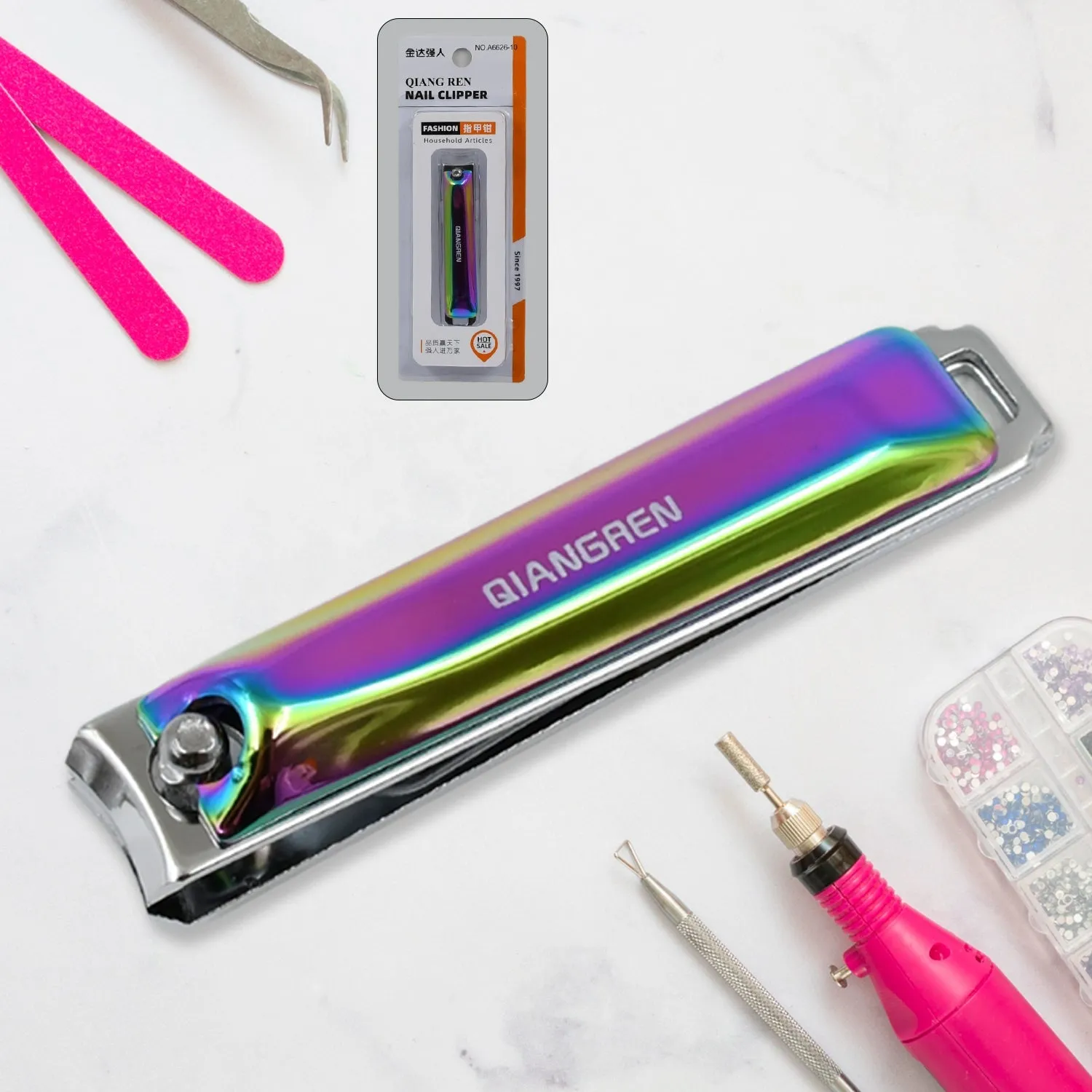 Portable Stainless Steel Large Nail Clippers with Nail File