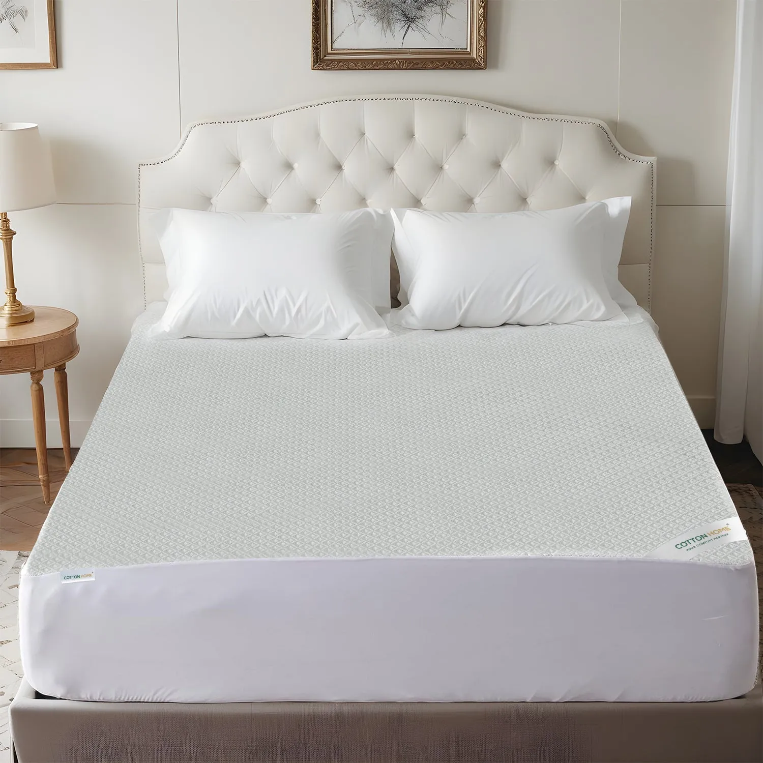 Premium Cooling Mattress Protector 120x200 35CM | Breathable & Waterproof by Cotton Home