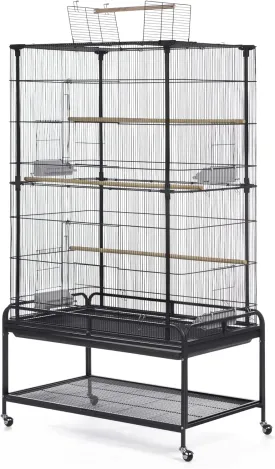 Prevue Pet Products Playtop Flight Bird Cage with Stand - F085, Black