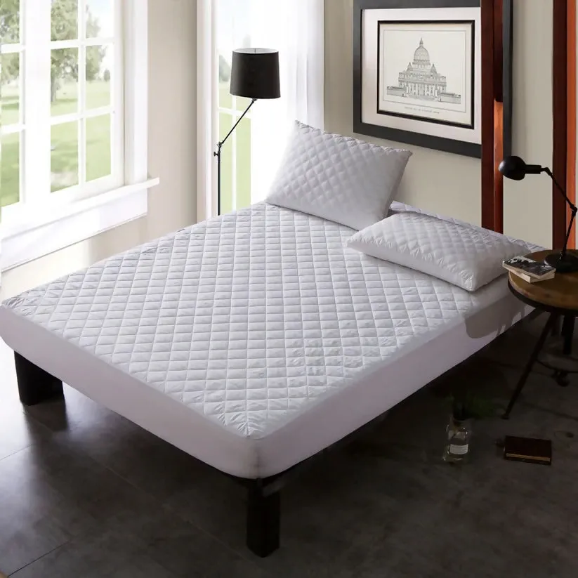 Quilted Waterproof Mattress Protector-White