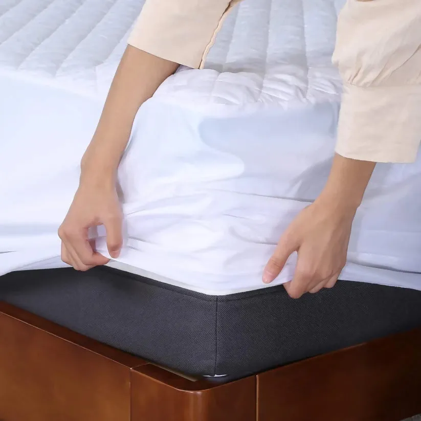 Quilted Waterproof Mattress Protector-White