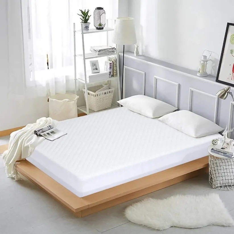 Quilted Waterproof Mattress Protector-White