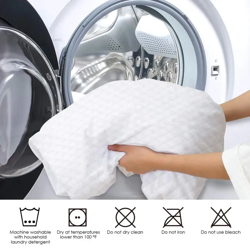 Quilted Waterproof Mattress Protector-White
