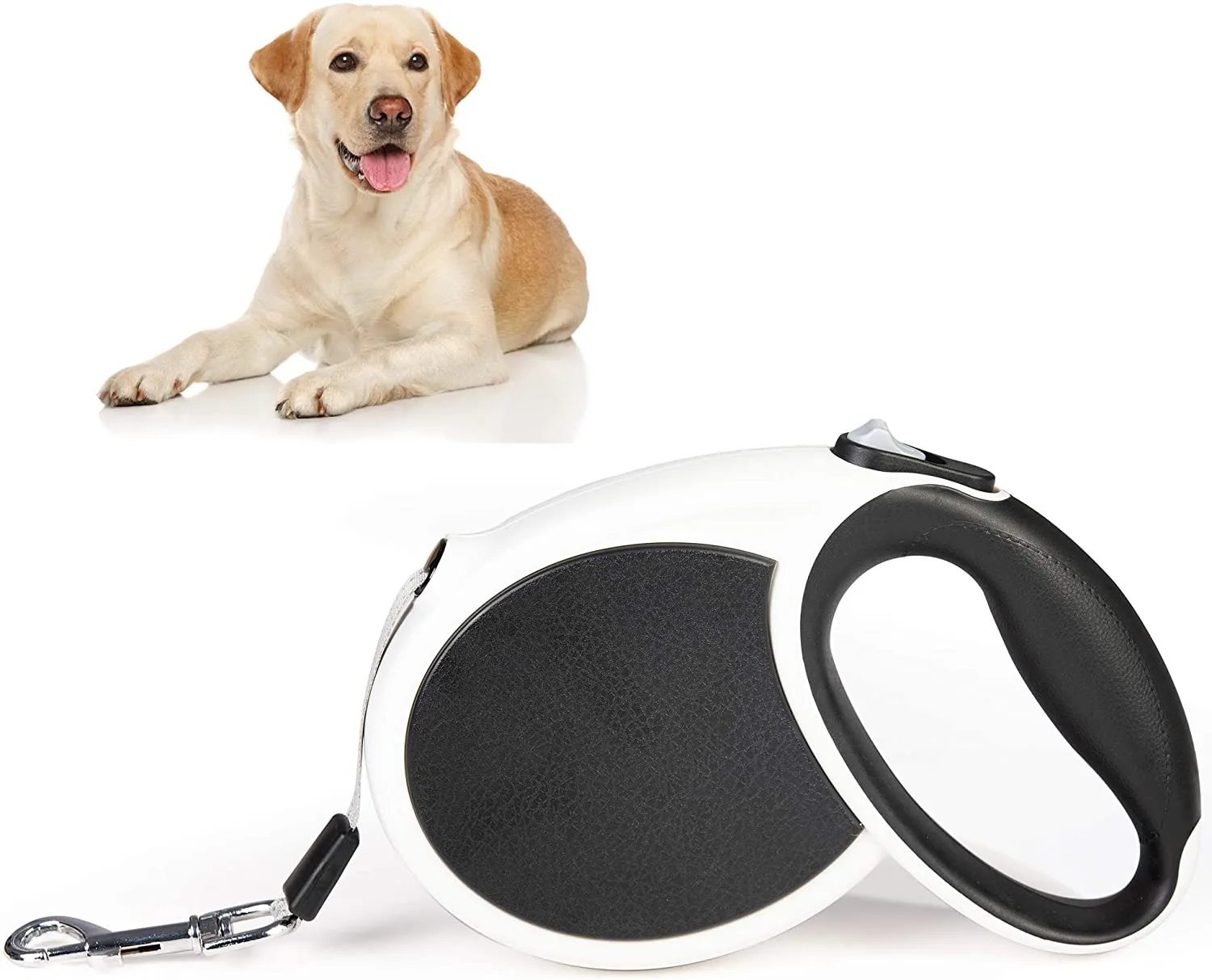 Retractable Pet Leash Heavy Duty Traction Dog Rope,360°Tangle-Free Dog Walking Leash,16ft Strong Reflective Nylon Tape with Anti-Slip Handle,1-Button Control