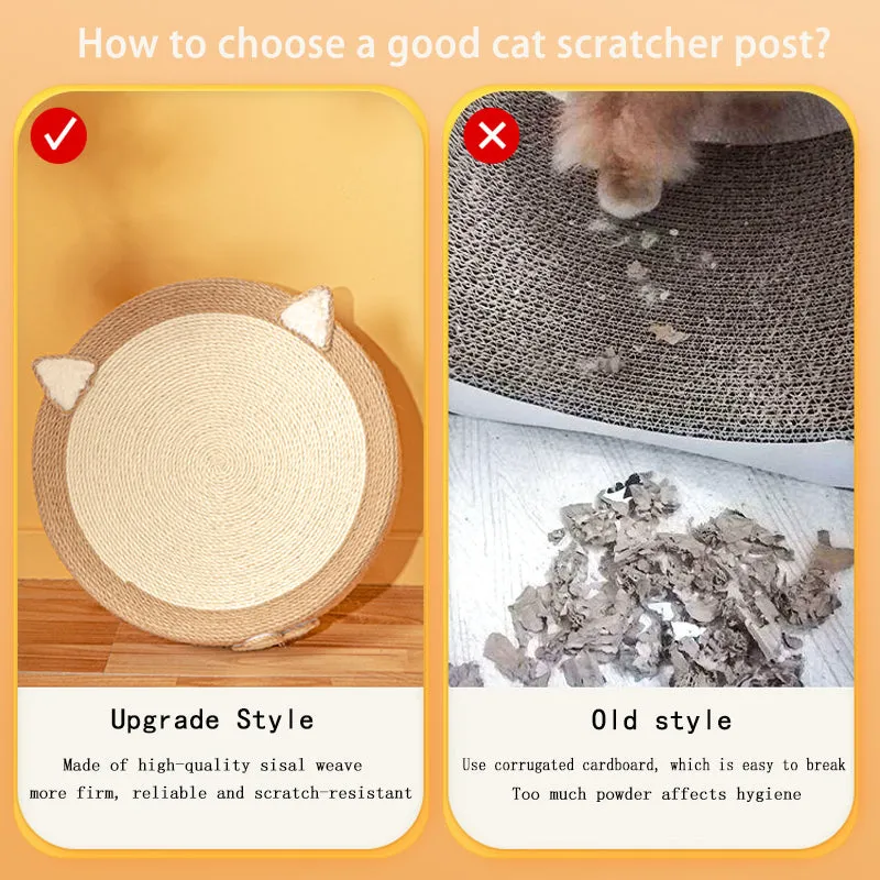 Round Cat Scratcher Pad  2 in 1