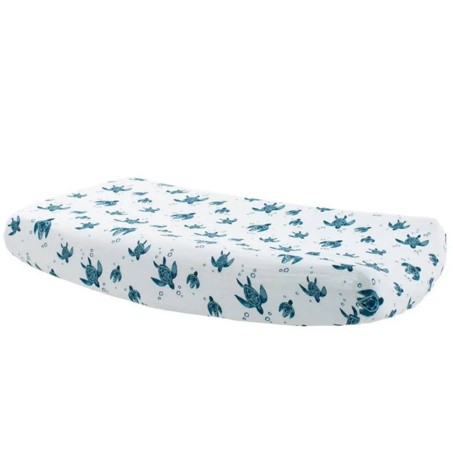 Sea Turtles Oh So Soft Muslin Changing Pad Cover