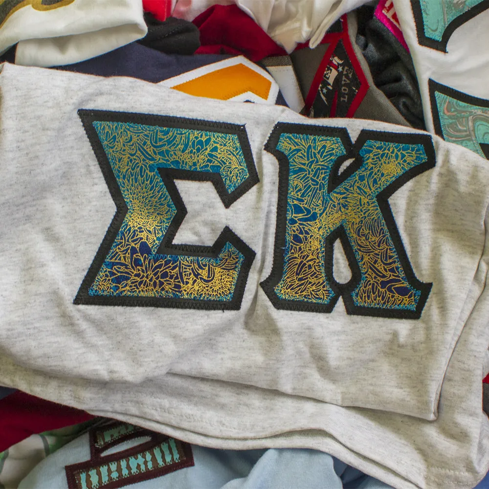 Sigma Kappa Letter T-Shirt - G500 - TWILL