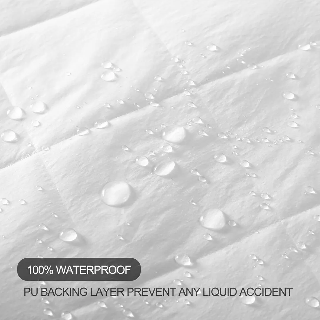 Soft Cotton Quilted 100% Waterproof Fitted Mattress Protector In Grey Color