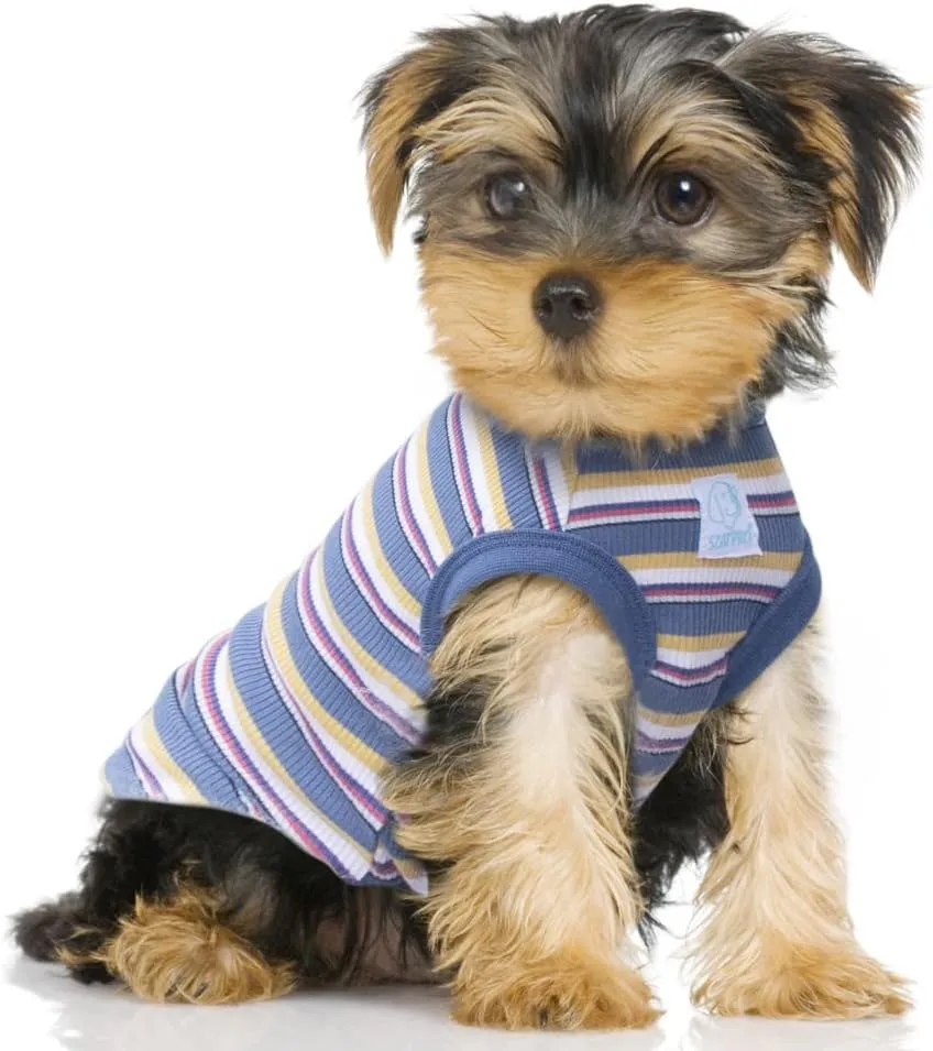 Teacup Dog Hawaiian Shirts, Puppy Clothes Summer T-shirts for Small Dogs and Cats, Printed Chihuahua Clothes Pet Apparel for Dog Boys