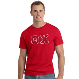 Theta Chi Letter T-Shirt - G500 - TWILL
