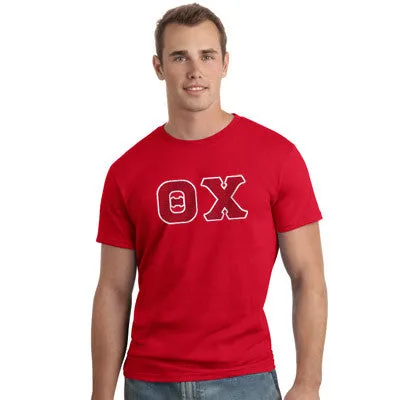 Theta Chi Letter T-Shirt - G500 - TWILL