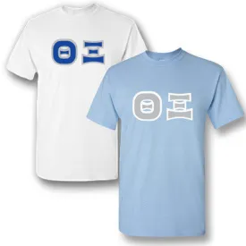 Theta Xi Lettered T-Shirt, 2-Pack Bundle Deal - TWILL