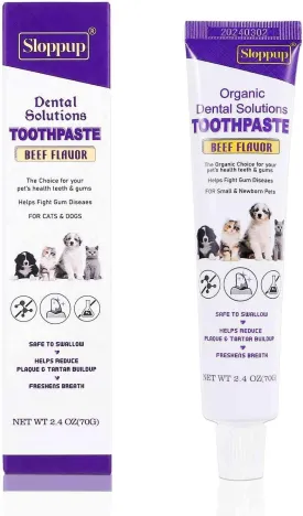 Toothpaste | Teeth Cleaning and Fresh Breath Dental Care for Scottish Fold Cat Kittens and Adult Cats | Soothes Inflamed Gums | Safe for Puppies | Vet Formulated 1 Pack (2.4 OZ)