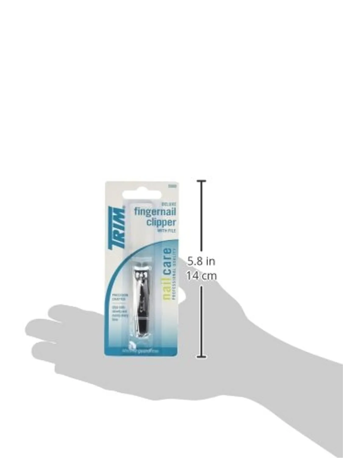 Trim Deluxe Fingernail Clippers with File – Sharp, Durable Clippers with Fold-Away Nail File for Easy, Compact Storage – Steel Nail Clippers for Precise, Even Cuts Every Time