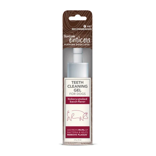 TropiClean Enticers Hickory Smoked Bacon Flavor Teeth Cleaning Gel (2 Oz)
